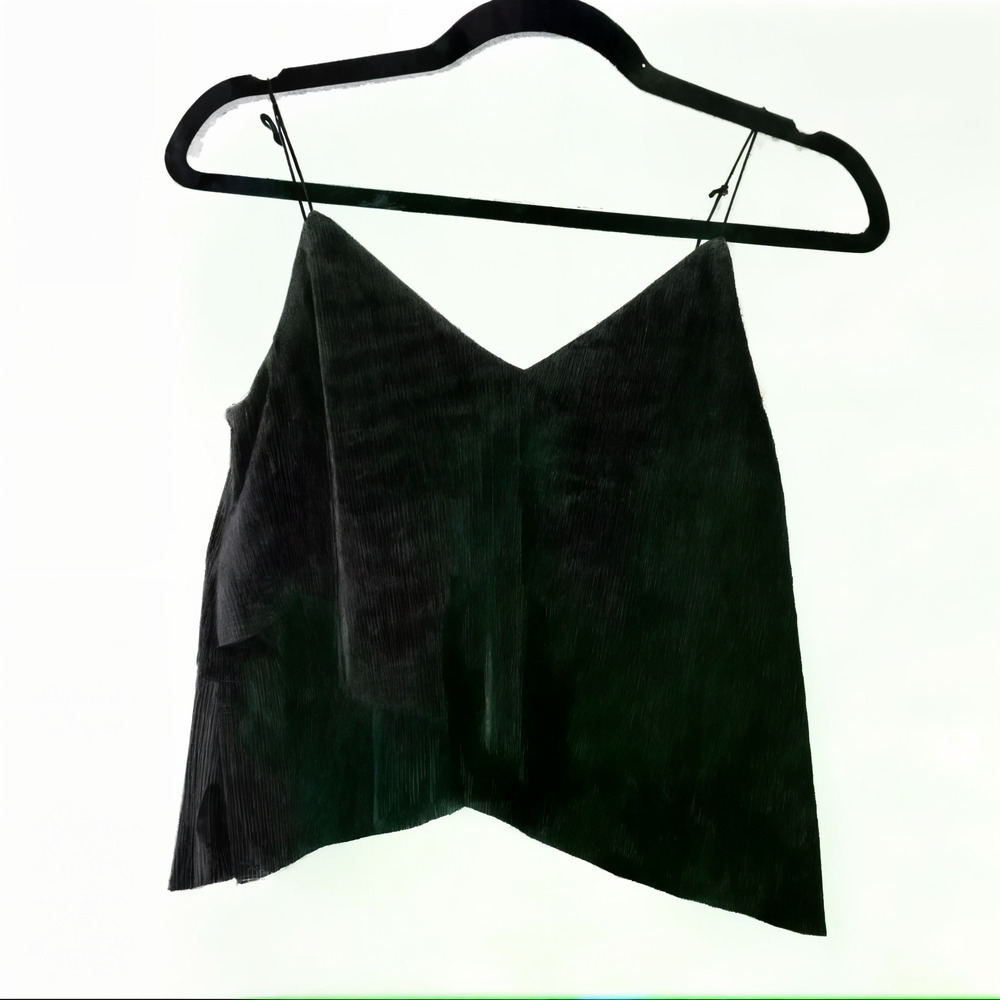Silence and Noise Pleated layered crop top